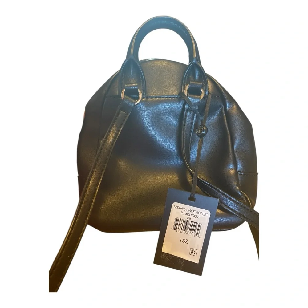 DKNY Bryanna Mini Stylish Black and Cream Backpack